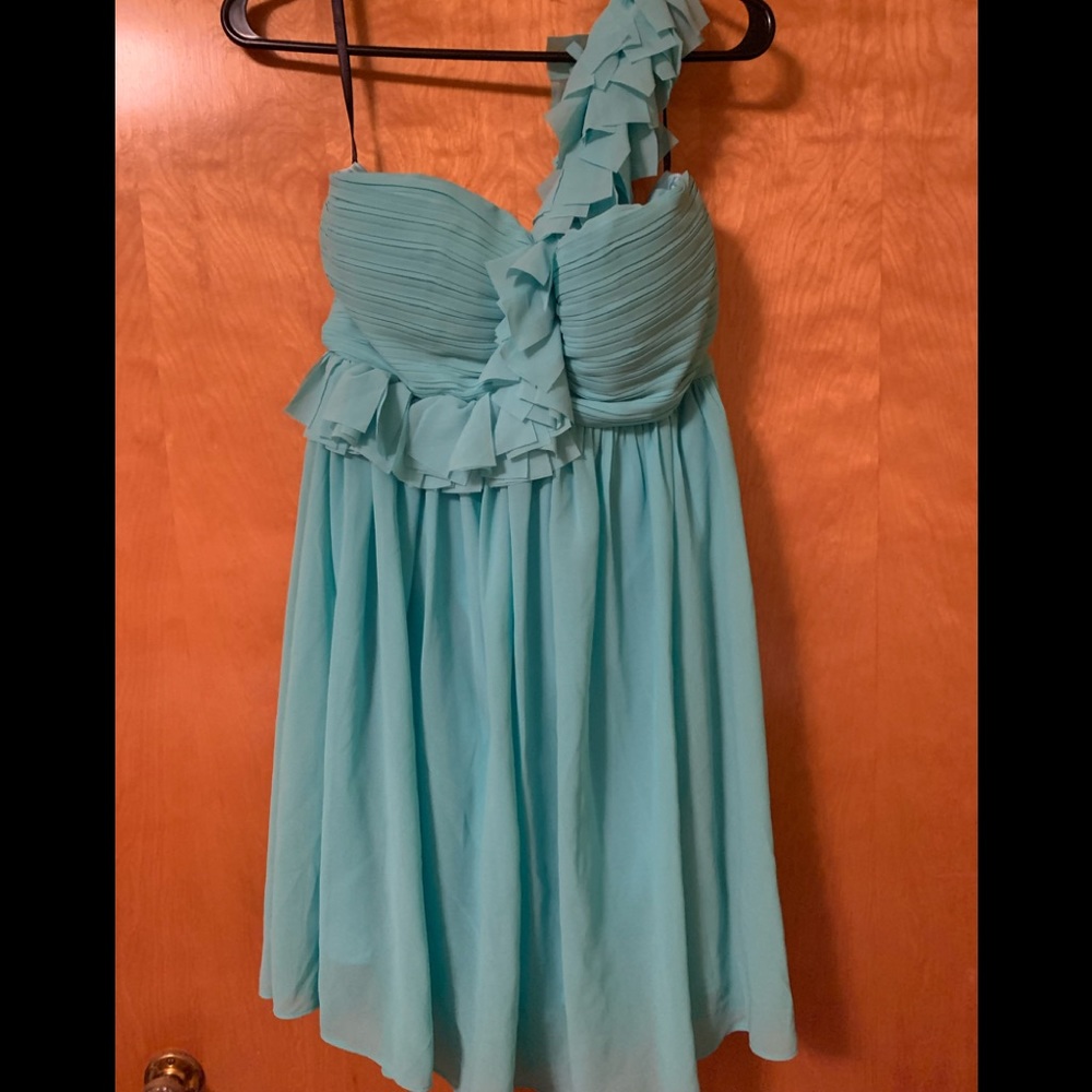 NWT.  Aqua One Shoulder Dress.  Size M.